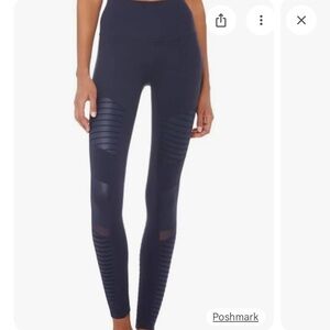 ALO Yoga Navy Moto Leggings